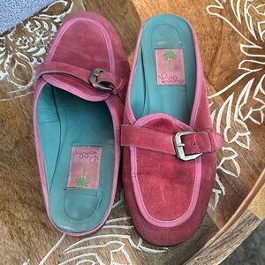 Lilly Pulitzer Pink Suede Loafers 7.5